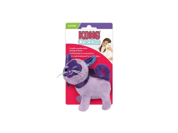Kong Kattleksak Crackles Winkz Cat Lila 10cm