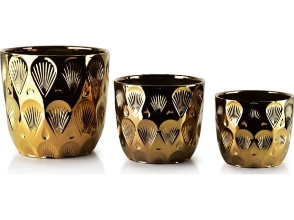 Affek Design NEVA Sett med 3 blomsterpotter XL20xh19,5cm L16xh14,5cm M14x12,5cm