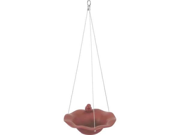 ZOLUX Drinker/ceramic pool with a bird figure, brick color