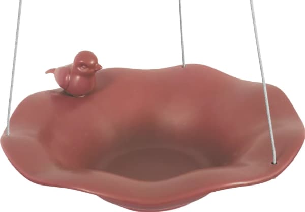 ZOLUX Drinker/ceramic pool with a bird figure, brick color