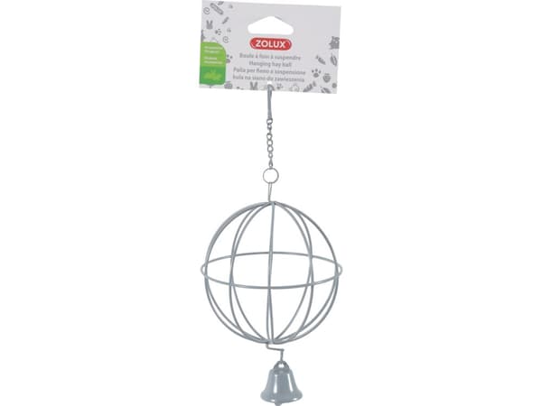 ZOLUX Metal hay ball for hanging dia. 10 cm col. Gray