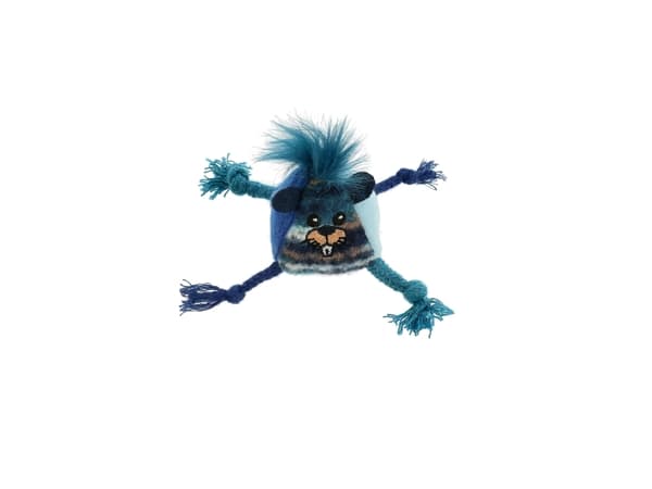 Dogman Kattleksak Fuzzy 3-kant Blå 8cm
