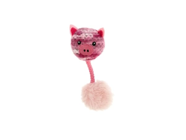 Dogman Kattleksak Fuzzy Gris Rosa 8cm