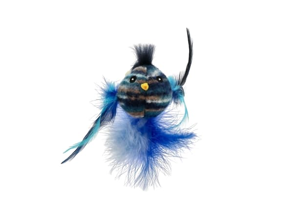 Dogman Kattleksak Fuzzy Fågel Blå 9cm