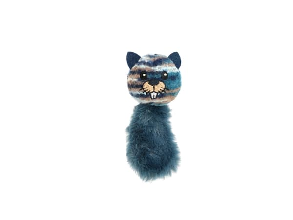 Dogman Kattleksak Fuzzy Bäver Blå 8cm