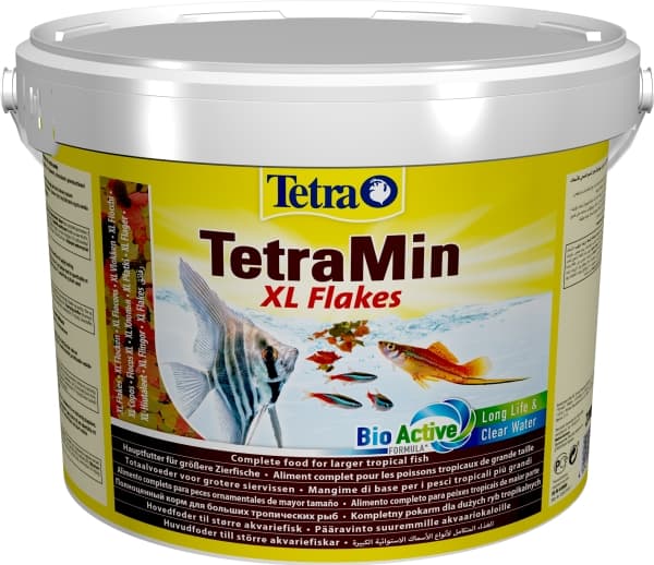 Tetra TetraMin XL Flakes, Akvariefisk, Tør fiskefoder, Flage, 10 L