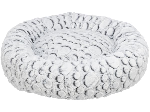 Trixie Mila bed, round, plush, ø 60 cm, white-grey
