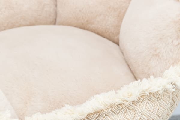 Trixie Boho bed, square, 80 × 80 cm, beige