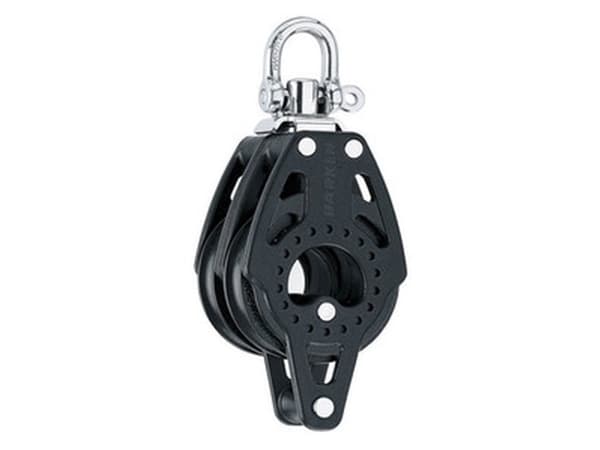 Harken Carbo Block 57 mm kaksinkertainen, kääntyvä, hunsvot