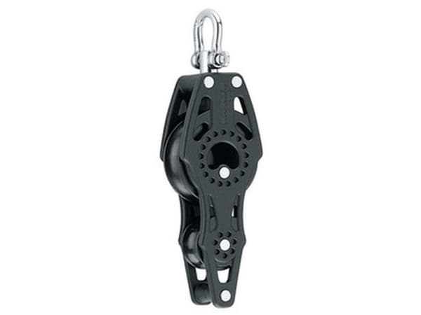 Harken Carbo Blok 75 mm enkelt, hunsvot, violin