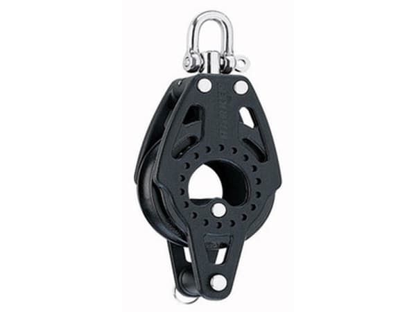 Harken Carbo Blok 75 mm enkelt, svirvel, hunsvot