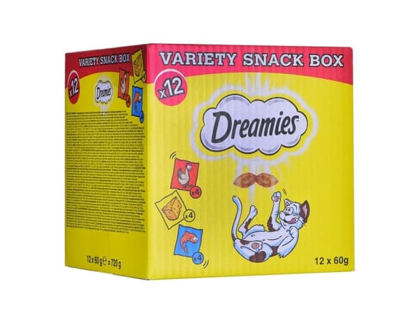 DREAMIES Variety Snack Box - Kattegodbidder - 12x60 g