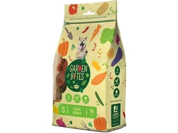Duvo+ Garden Bites Veggie Friends Small Pounch Små grønnsaker for rengjøring av tenner Pakke 270g