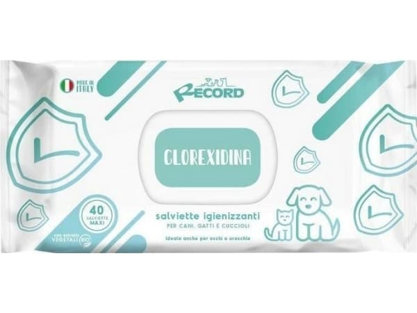 Record Italia RECORD WIPES NEW CHLORHEXIDINE XL 80stk ANTIBAKTERIELL