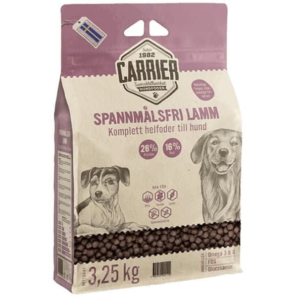 Carrier Spannmålsfri Lamm 3,25 kg