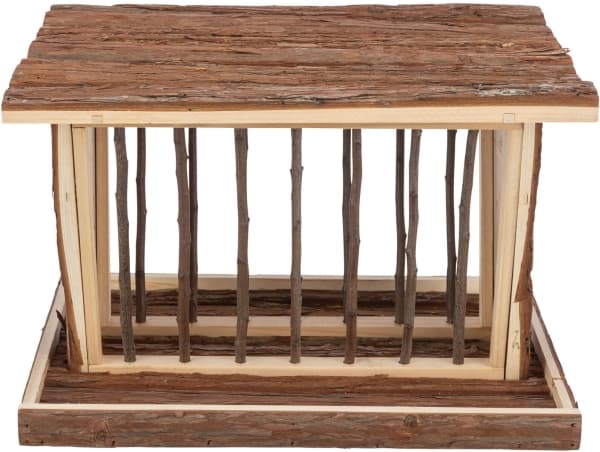 Trixie Hay manger with floor & roof, bark wood, 40 × 22 × 30 cm