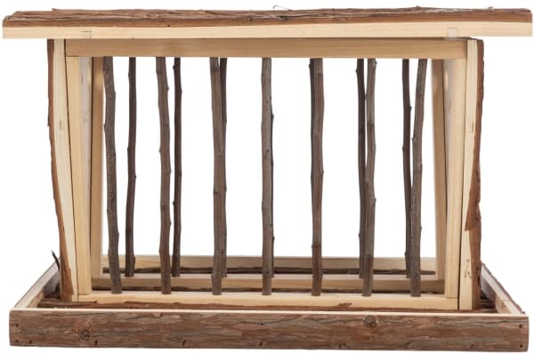 Trixie Hay manger with floor & roof, bark wood, 40 × 22 × 30 cm