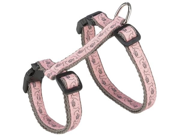 Trixie Cat harness with lead, 27–45 cm/13 mm, 1.20 m, grey/pink