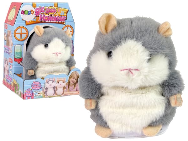 Interactive Talking Hamster Brown Plush Repeating Words