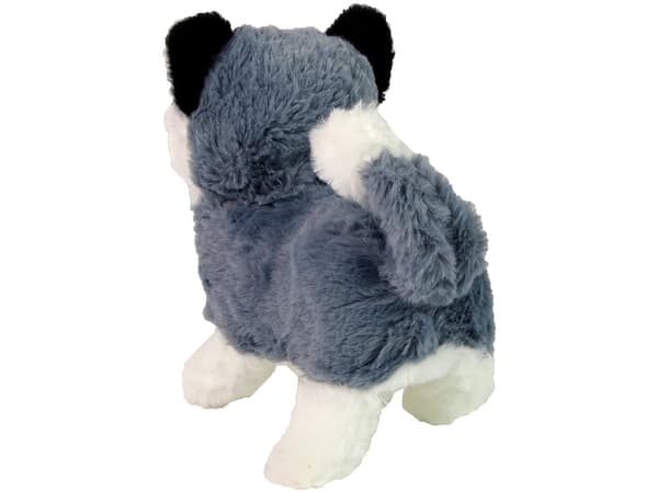 Interactive Husky Dog Mascot Walks Moves Tail Sound