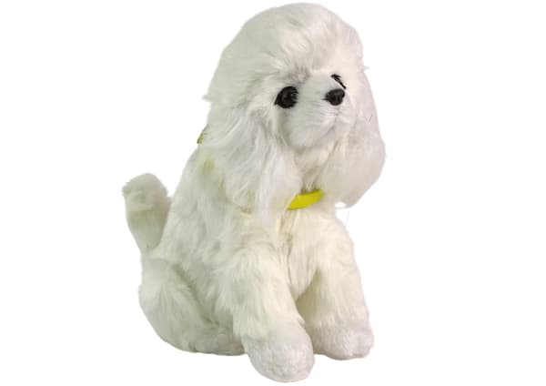 Interactive Plush Dog Soft fur Breed Poodle Stroke its head and learn its functions