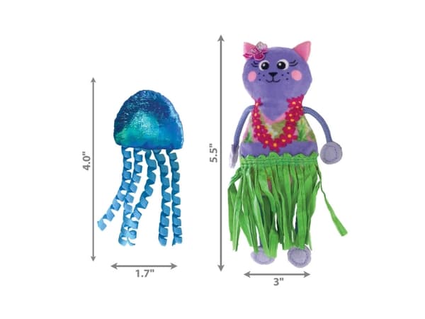 Kong Kattleksak Tropics Hula 2p Flerfärgad 20cm
