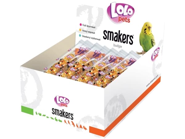 Lolo Pets Smakers box for undulat, frugt, 12 stk./box