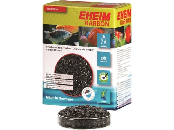 EHEIM KARBON, aktiivihiili verkkopussin kanssa