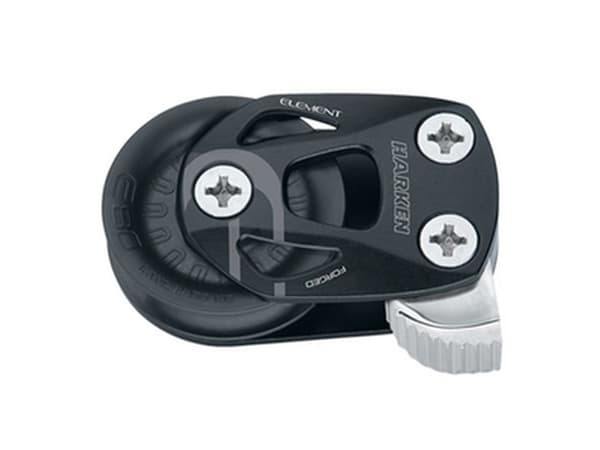 Harken Element block 80 mm:n jalkalukolla varustettu jalkalukko vasemmalla puolella