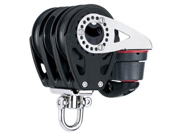 Harken Ratchet blok 57 mm tripel, svirvel, Cam-Cle