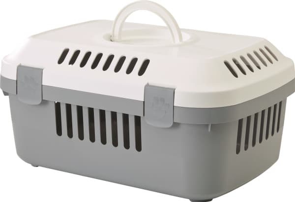 Savic Discovery compact transportbox, 33x48x23 cm, hvid/grå