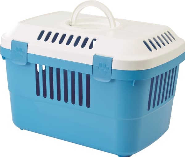 Savic Discovery 1 transportbox, 33x48x31 cm, hvid/pacific blå
