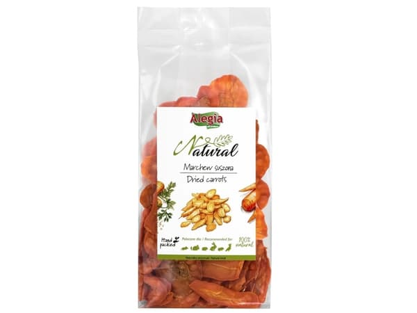 ALEGIA Dried carrots - godbidder til gnavere og kaniner - 60g
