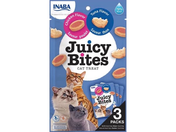 INABA Juicy Bites Chicken and tuna - Kattegodbidder - 3 x 11g