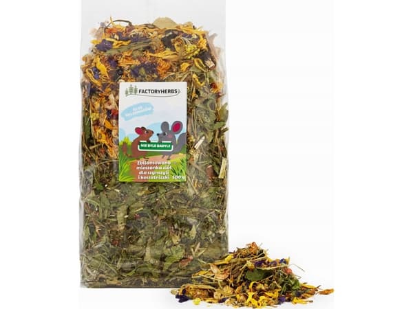 FACTORYHERBS Nie byle badyle - mad til chinchillaer og degus - 1kg