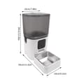 Miniatyrbild 2 av 2: 6L Smart Pet Food Dispenser, APP-styrd, LCD-skärm,6 liter, Vit