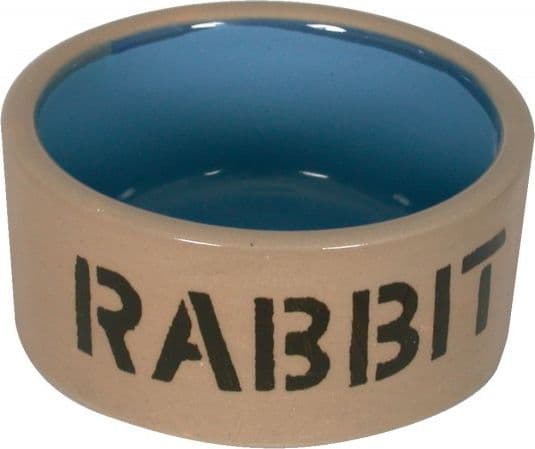Beeztees 801482, Kanin, Matskål för husdjur, Keramiska, Beige, Blå, Bild, 11,5 cm