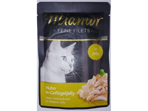 MIAMOR Feine Filets Chicken with poultry jelly - våd kattefoder - 100g