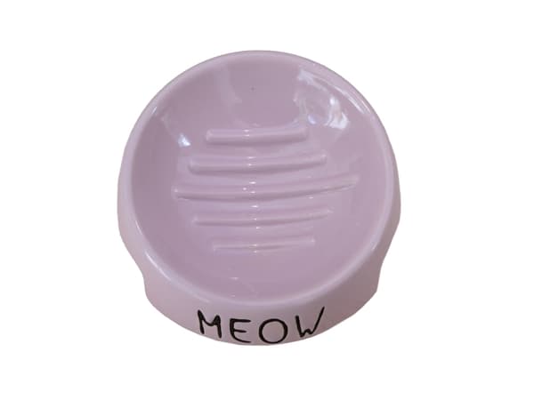 I-TEC PetRageous Meow 5" inverted bowl pink