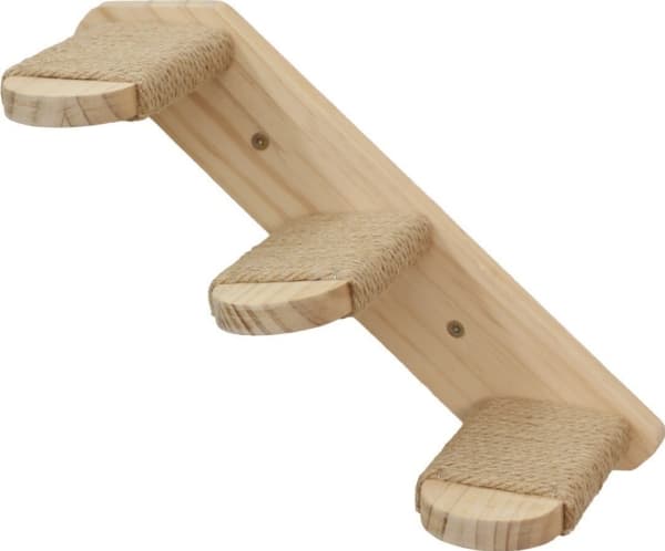 KERBL Kattstege i trä, längd 38 cm, med jute