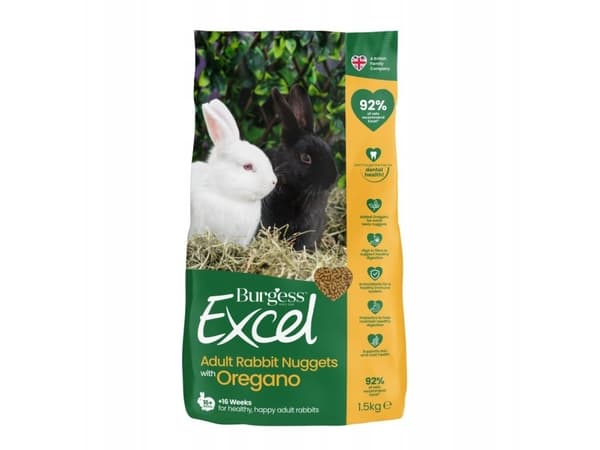 Burgess Excel Adult Rabbit med Oregano 1.5kg