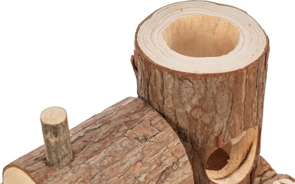 Trixie Levin train, mice, bark wood, 17 × 14 × 12 cm