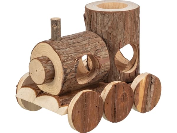 Trixie Levin train, mice, bark wood, 17 × 14 × 12 cm
