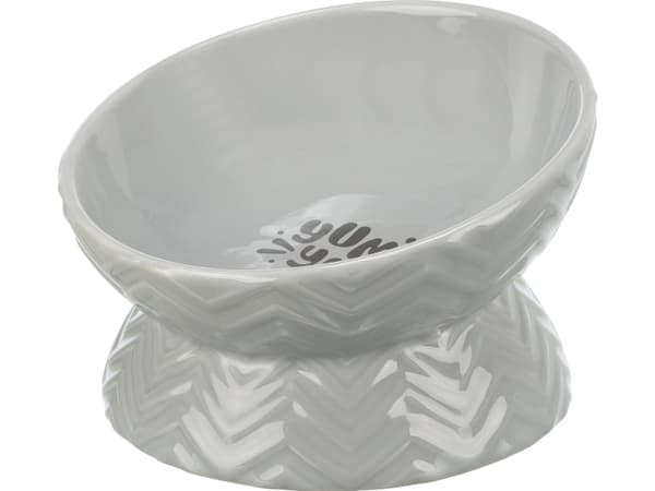 Trixie Bowl, elevated, ceramic, 0.35 l/ø 17 cm, grey