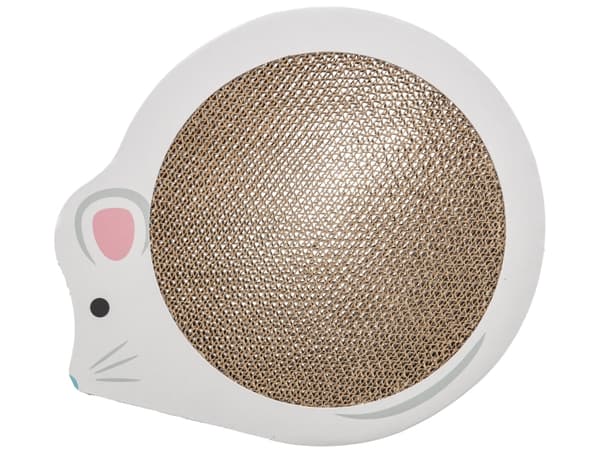 Trixie Junior scratching cardboard,mouse,catnip,35×2.5×29.5cm,white