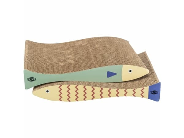 Trixie Scratching cardboards fish,catnip,40×30×11cm,2pcs,mint/cream