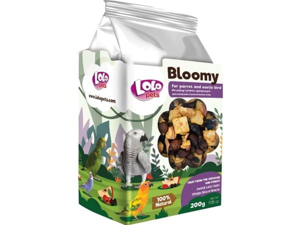 Bloomy Forest+orchard fruits f/parrots and exotic birds 150g