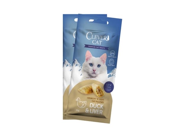 Clever Cat Pillows 12-pack Duck & Liver
