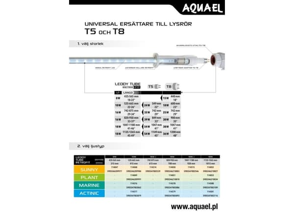 AQUAEL loisteputki LED Universal 10W Plant