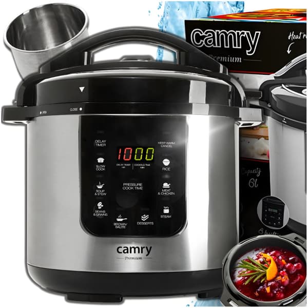SZYBKOWAR ELEKTRYCZNY MULTICOOKER 6L 8w1 1500W CAMRY | CR6409